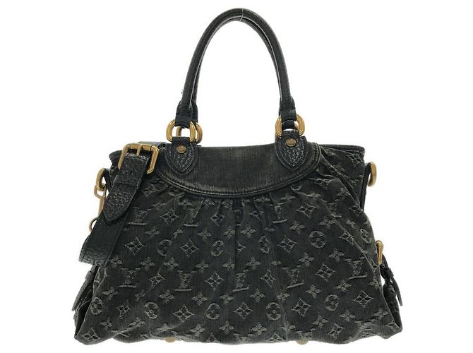 Borsa Louis Vuitton Monogram Denim Neo Cabby MM Nero