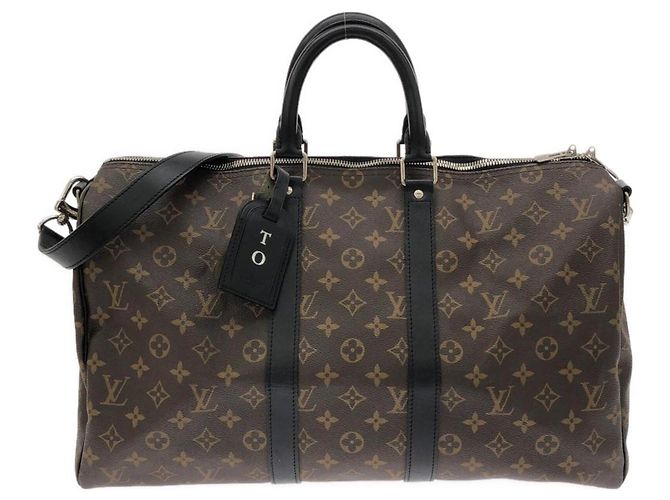 Louis Vuitton Monogram Macassar Keepall Bandoulière 45cm Marrom