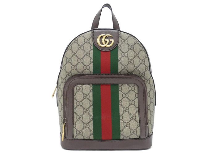 Mochila Gucci Ophidia em Beige e Brown Marrom Bege