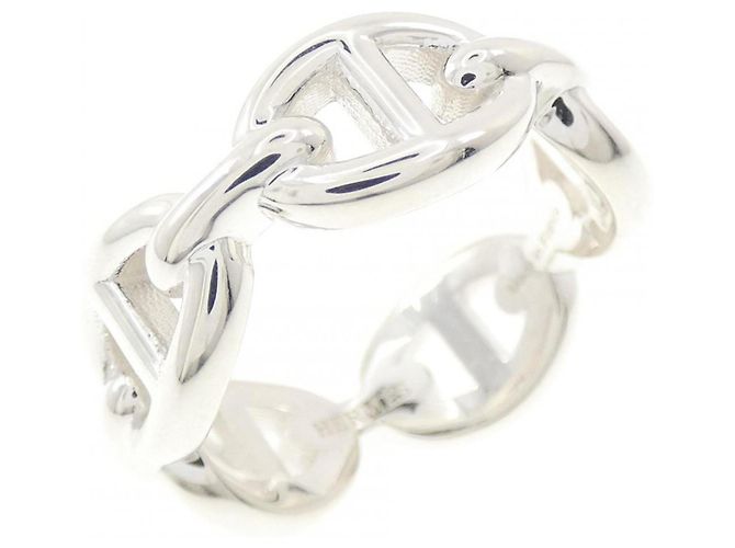 Ring Anello Hermès Chaine d'Ancre Enchainée Argento
