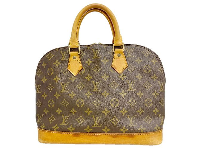 Borsa a mano Louis Vuitton Alma Monogram Marrone