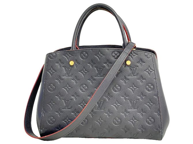 Louis Vuitton Monogram Empreinte Montaigne MM Handtasche Rot