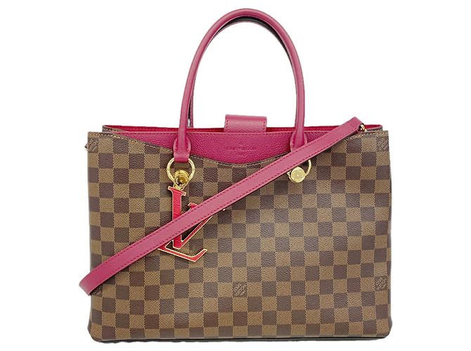 Sac cabas Louis Vuitton Damier LV Riverside Marron