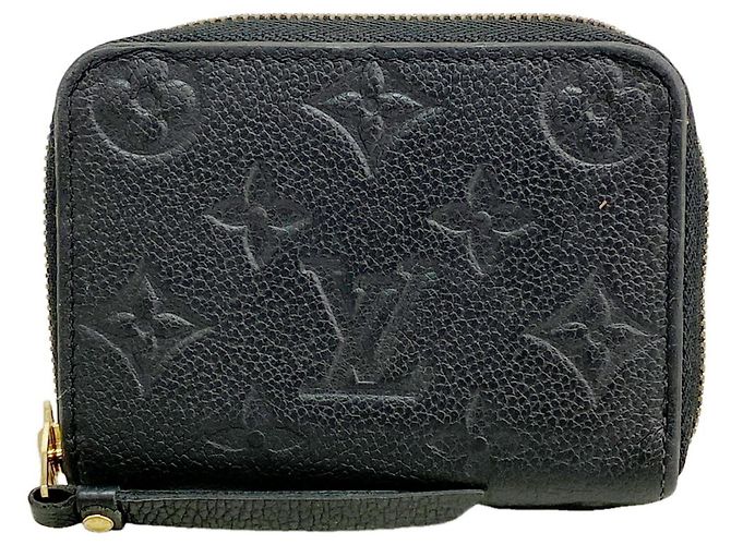 Louis Vuitton Monogram Empreinte Zippy Coin Purse Black