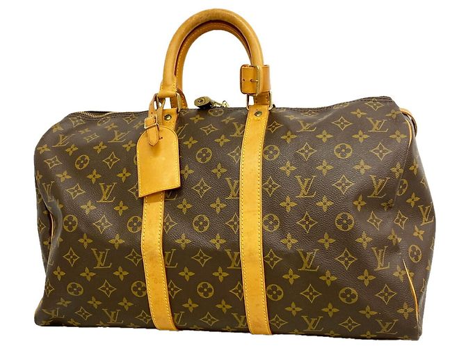 Bolsa Louis Vuitton Boston Monogram Keepall 45 Marrom