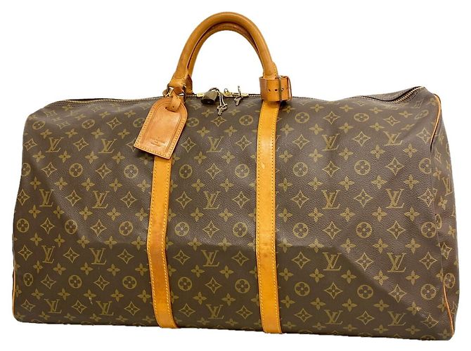Borsa Louis Vuitton Boston Monogram Keepall 60 Marrone