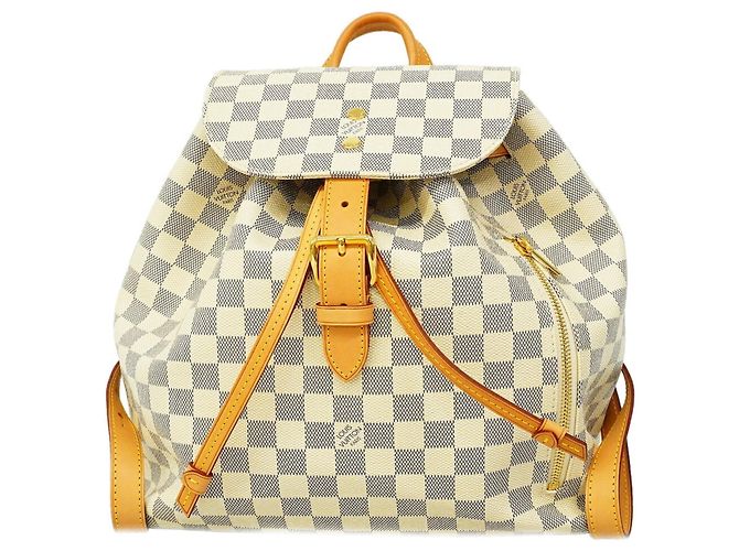 Louis Vuitton Damier Azur Speron Rucksack Weiß