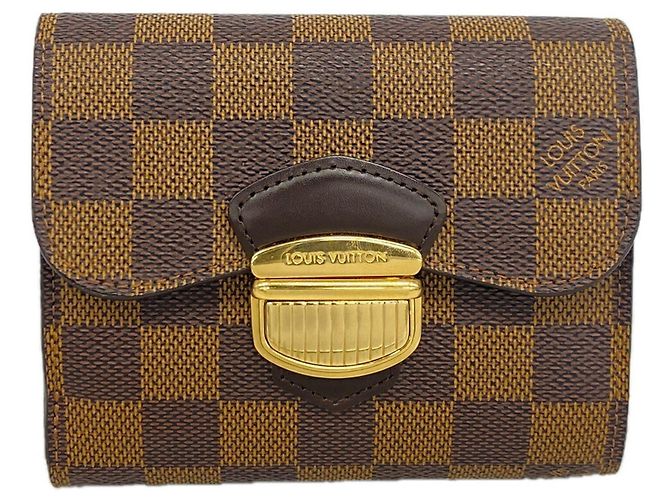 Louis Vuitton Tri-fold Wallet in Damier Ebene