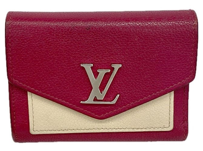 Louis Vuitton MyLockme Compact Tri-fold Wallet Dark red