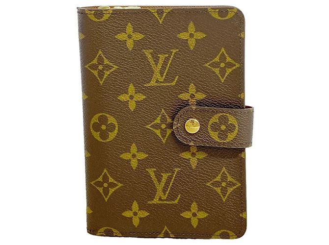 Louis Vuitton Monogram Portefeuille Papier Zip Wallet Brown