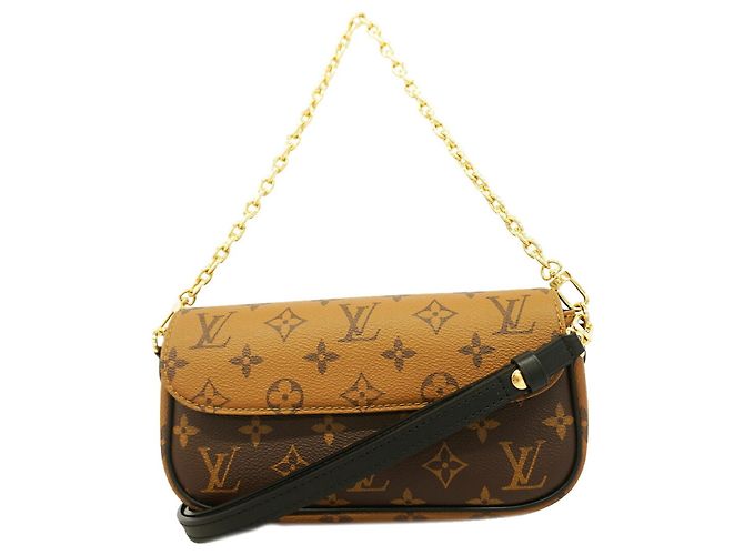 Borsa Louis Vuitton Monogram Reverse Wallet-on-Chain Ivy Marrone