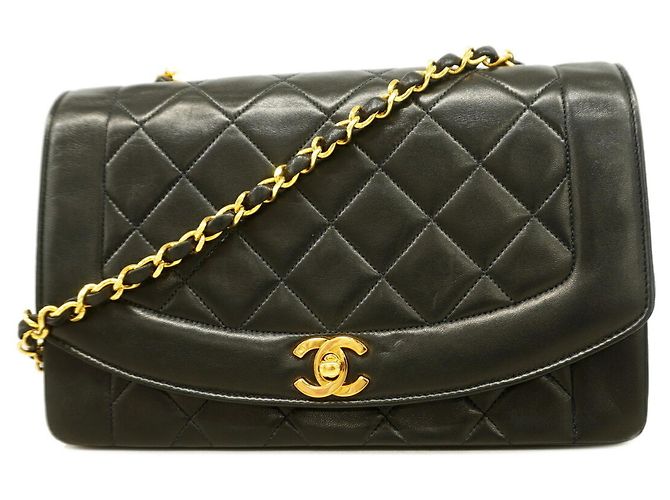 Borsa a tracolla Chanel Diana Chain Nero