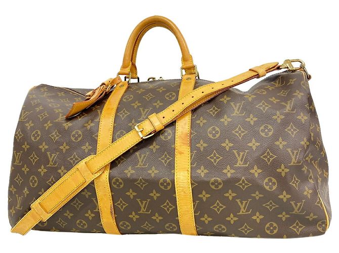 Bolsa Boston Louis Vuitton - Keepall Bandoulière 55 Marrom