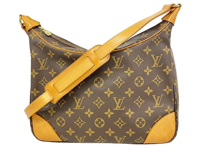 Borsa a tracolla Louis Vuitton Monogram Boulogne 30 Marrone
