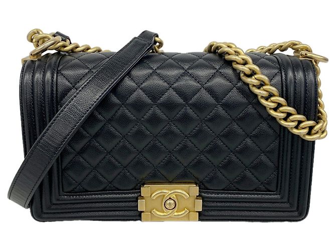 Le Boy Bolsa de Ombro Chanel Boy Chain Preto