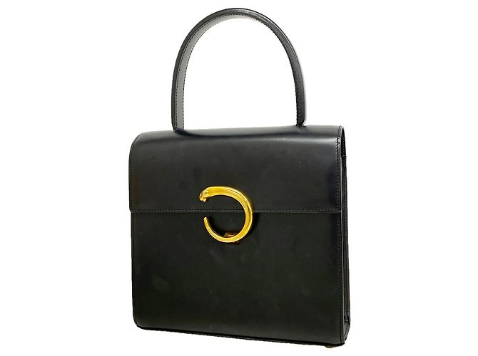 Bolsa de couro Cartier Panthère Preto