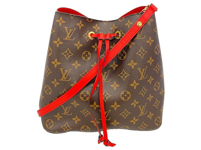 Néonoé Borsa a tracolla Louis Vuitton Monogram NeoNoe M44021 Marrone Rosso