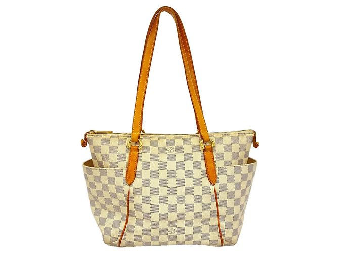 Sac cabas Louis Vuitton Damier Azur Totally PM Blanc