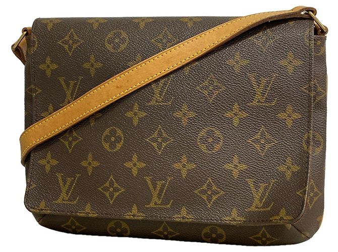 Borsa a tracolla Louis Vuitton Monogram Musette Tango Marrone