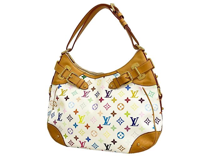 Louis Vuitton Monogram Multicolor Greta Schultertasche Weiß