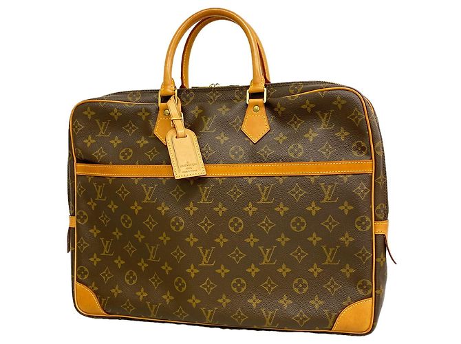 Sac à main Louis Vuitton Monogram Portedocuments Voyage Marron