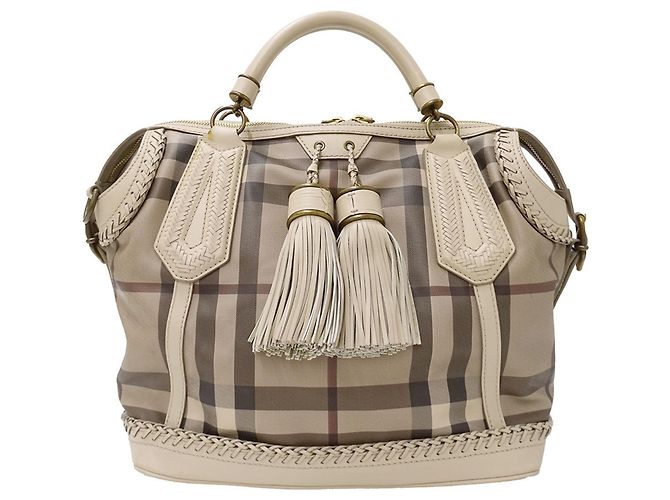 Burberry Handtasche aus beigem Leder