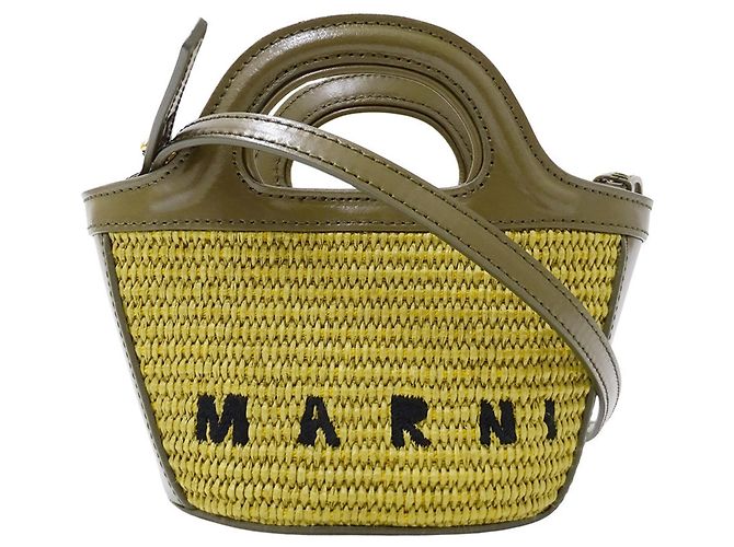 Sac à main Marni Tropicaria Micro Vert Kaki