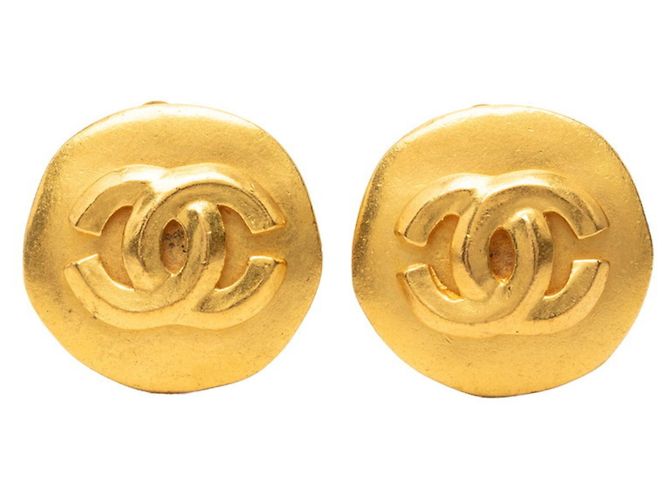 Orecchini a clip Chanel Vintage Coco Mark D'oro