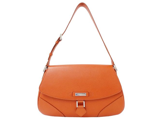 Bolsa de ombro em couro Burberry Laranja