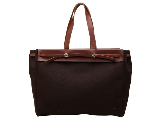 Hermès Sac Cabas Hermes Herbag MM Marron