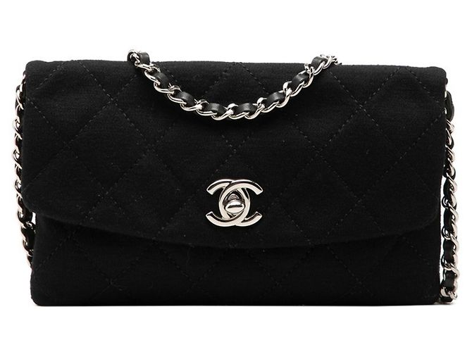 Borsa a tracolla Chanel Matelassé Coco Mark Nero