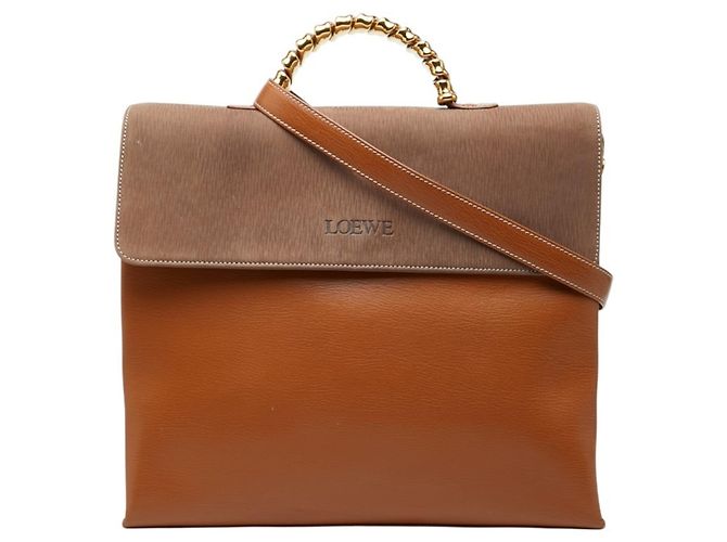 Bolsa Loewe Velázquez Twist Marrom