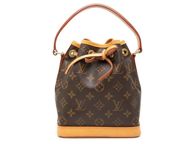 Noe Bolsa Louis Vuitton Monogram Mini Noé Marrom