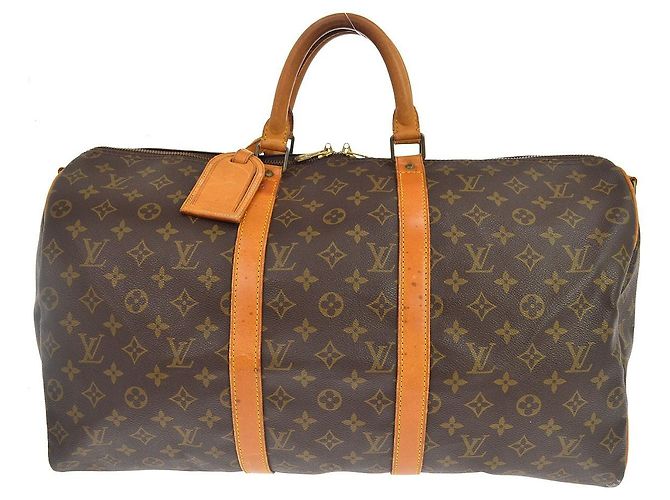 Louis Vuitton Keepall Bandouliere Monogram Canvas 55 Brown
