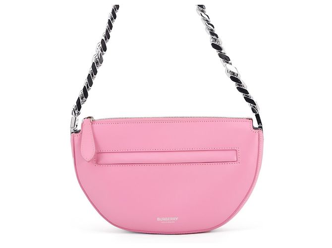 Bolsa de Ombro com Corrente Burberry Olympia Mini Rosa