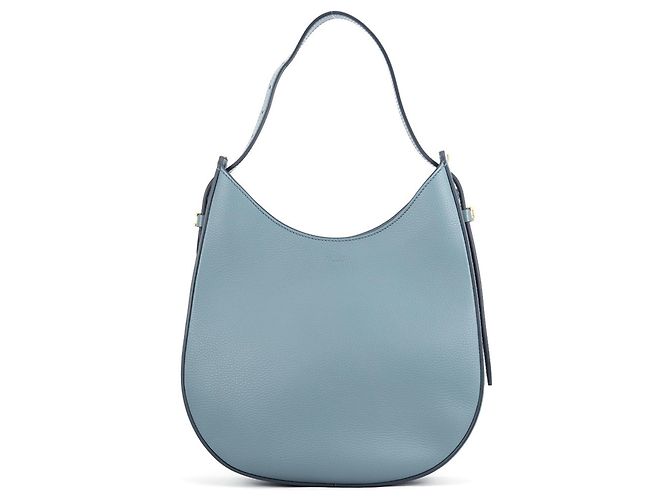 Tod's Light Blue Leather Shoulder Handbag
