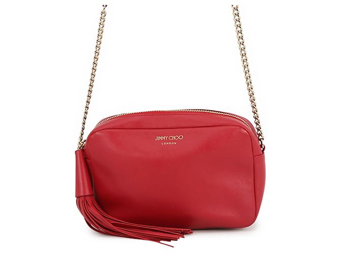 Borsa a tracolla in pelle Attini Jimmy Choo Rosso