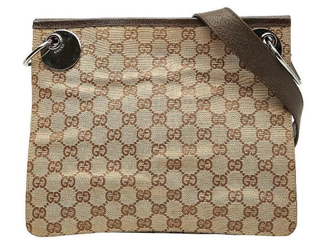 Borsa a tracolla Gucci GG Canvas Marrone Beige