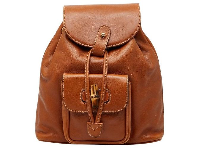 Gucci Bamboo Backpack Brown