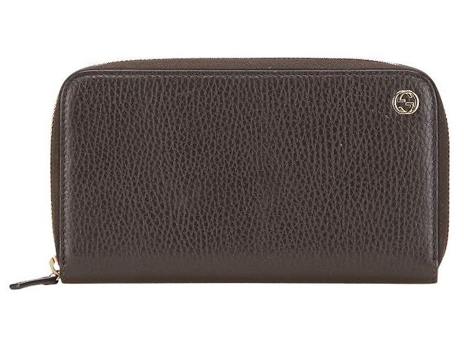 Cartera larga Gucci Interlocking G Castaño