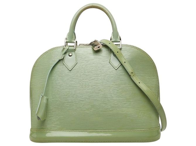 Bolsa Louis Vuitton Alma PM em couro envernizado 2WAY Verde