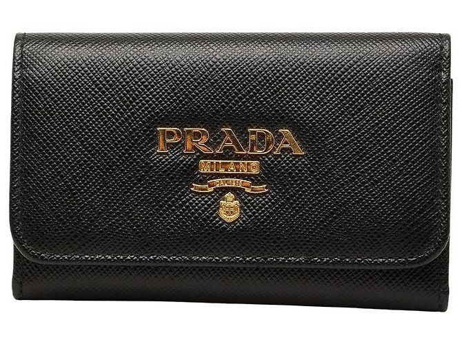 Prada Saffiano 4-Key Case 1PG004 Black