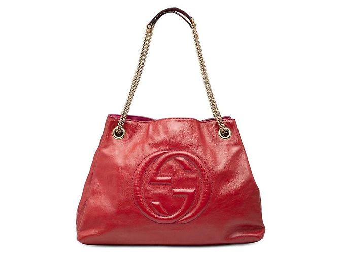Bolso de hombro Gucci Soho Chain Roja