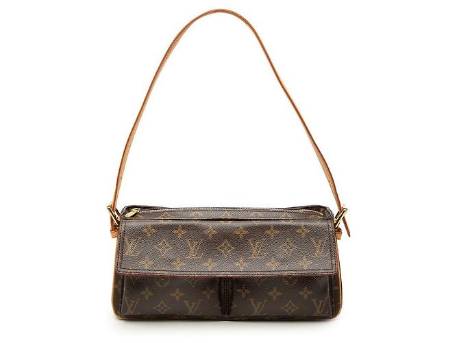 Borsa a tracolla Louis Vuitton Vivacite MM Monogram Marrone