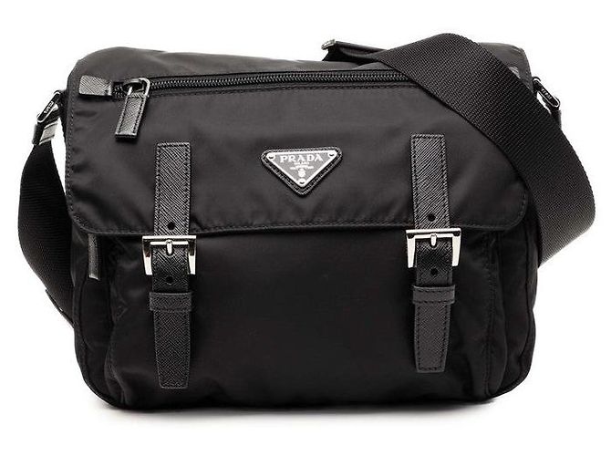 Sac à épaule Prada Re-Nylon avec logo triangle Noir