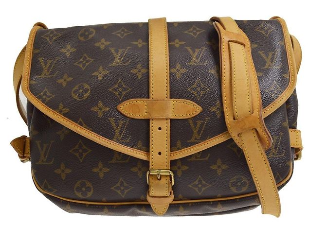 Louis Vuitton Saumur Monogram Canvas 30 Marron