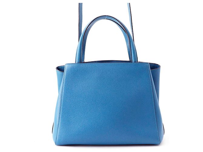Valextra Triennale Medium Lederhandtasche Blau