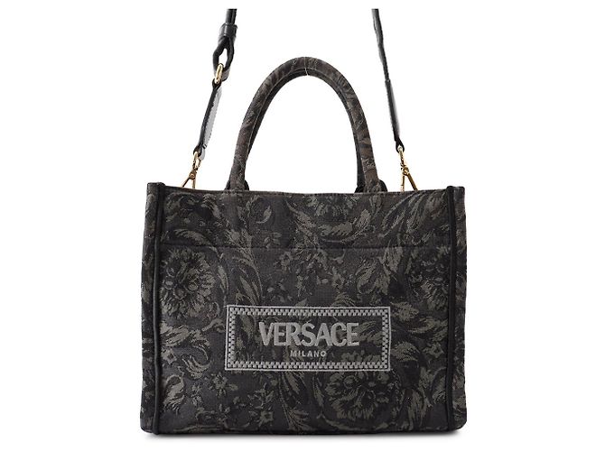 Borsa piccola Versace Barocco Athena Marrone Nero