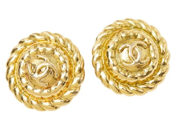 Orecchini vintage Chanel Coco Mark D'oro