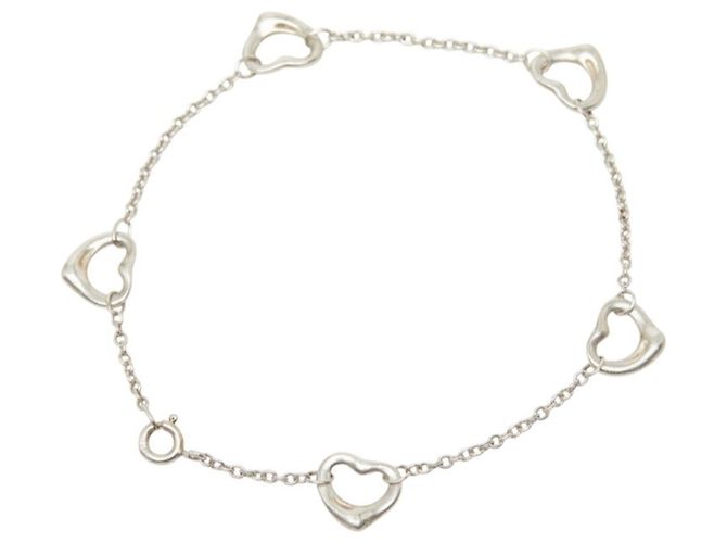 Autre Marque Pulseira com Pingente Open Heart Elsa Peretti da Tiffany & Co. Prata
